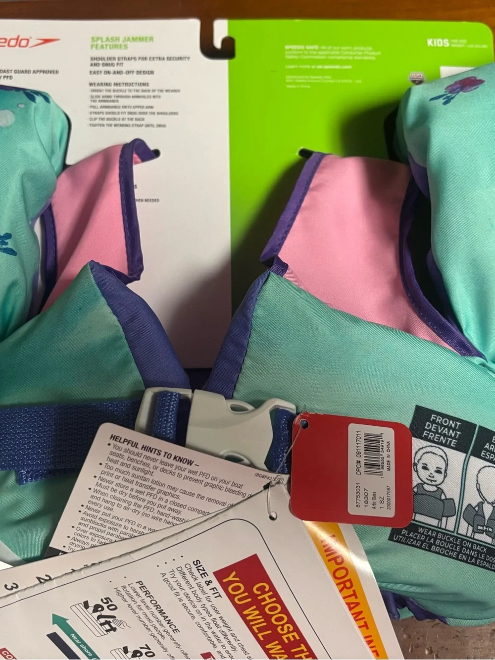 NEW Speedo Splash Jammer Kids Swim Vest | Mermaid Cat | 33–55 lbs